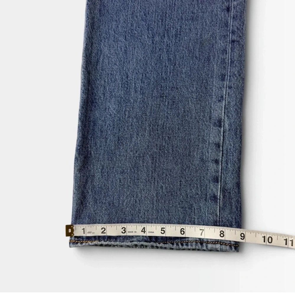 Levi's 501 Original Straight Leg Jeans Mens 36x32 Blue Medium Wash USA Good